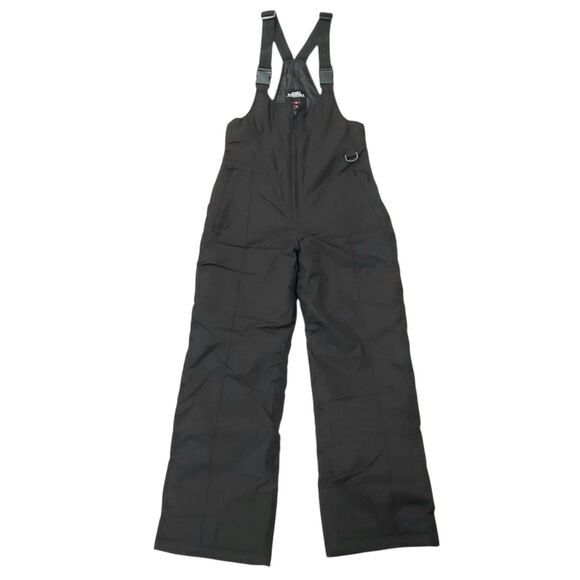 Sport Essentials Ski Snow Bibs Womens Small Black Front Zipper Nylon Insulated - Picture 1 of 12